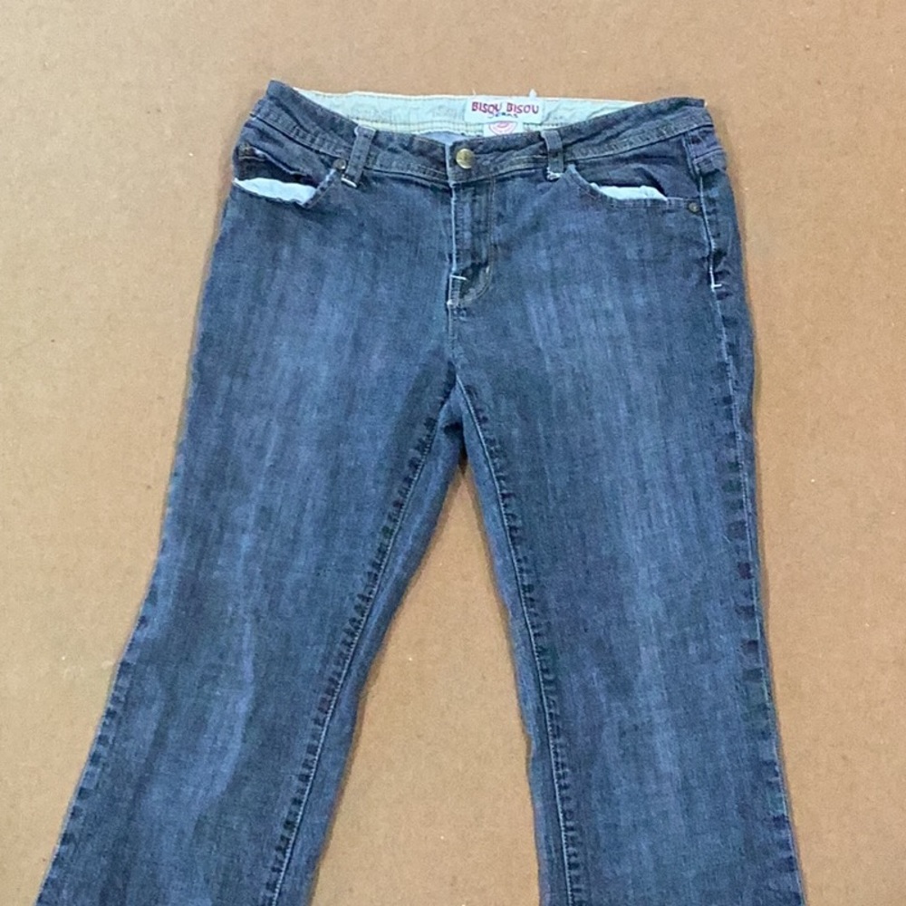 Gray flare jeans